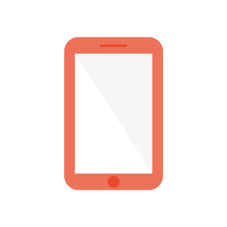orange smartphone iconのイラスト素材