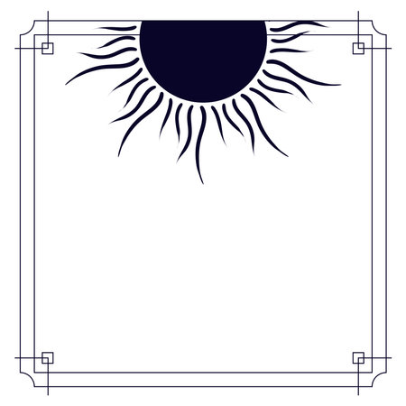 sun silhouette illustrationのイラスト素材