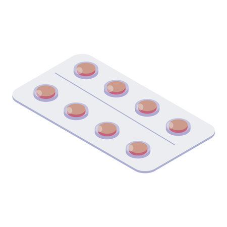 isometric medical pillのイラスト素材