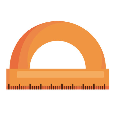 ruler protractor designのイラスト素材