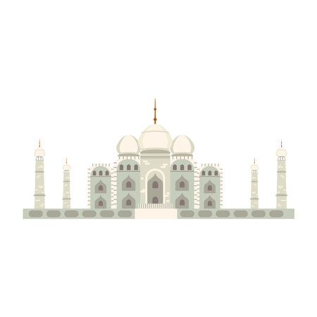 taj mahal illustrationのイラスト素材