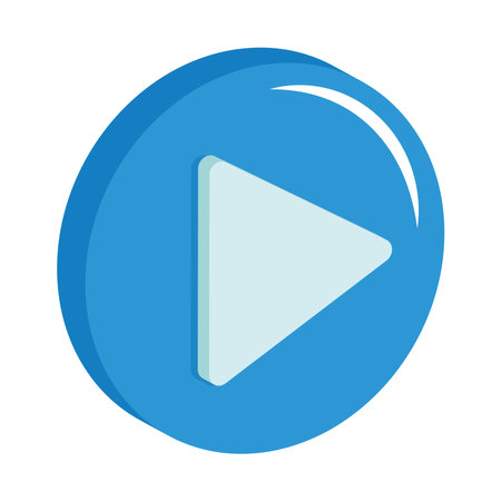 isometric play buttonのイラスト素材