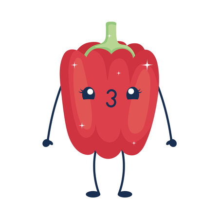 kawaii pepper illustrationのイラスト素材