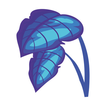 blue leaves designのイラスト素材