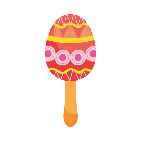 colorful maraca iconのイラスト素材
