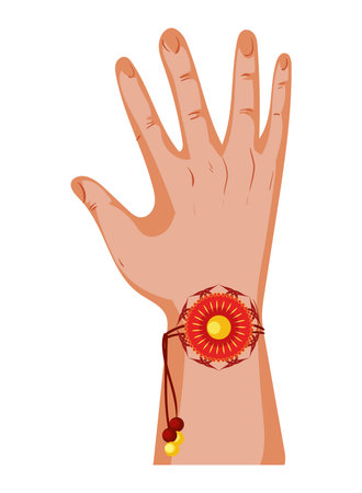 raksha bandhan wristband illustrationのイラスト素材
