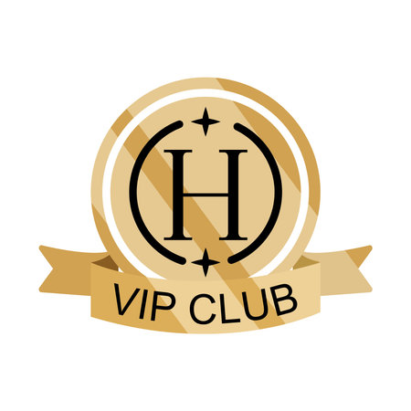 golden vip club badgeのイラスト素材
