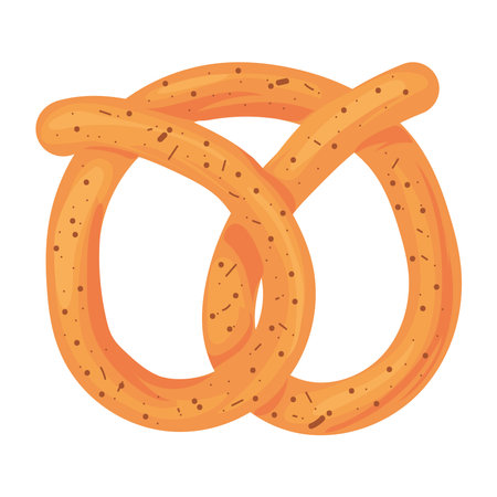 baked pretzel designのイラスト素材