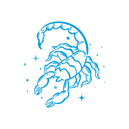 flat scorpion constellationのイラスト素材