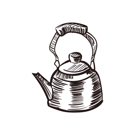 flat metal potのイラスト素材