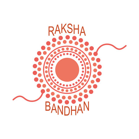 colorful raksha bandhan designのイラスト素材