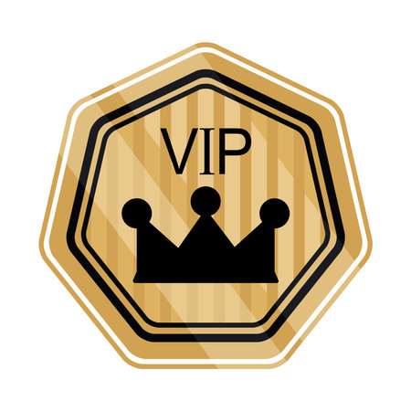 crown vip badgeのイラスト素材