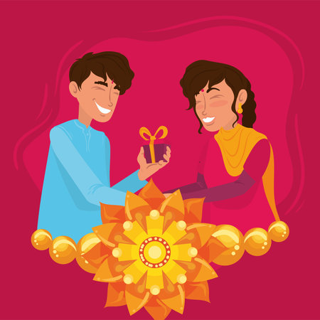 raksha bandhan giftのイラスト素材