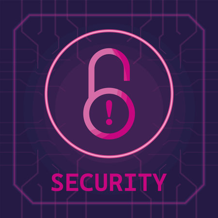 pink padlock cartelのイラスト素材