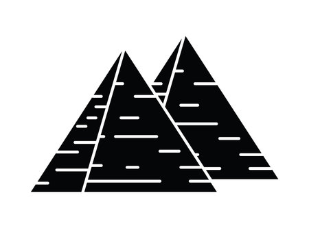 egyptian pyramids iconのイラスト素材