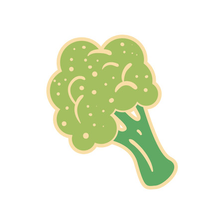 flat broccoli designのイラスト素材