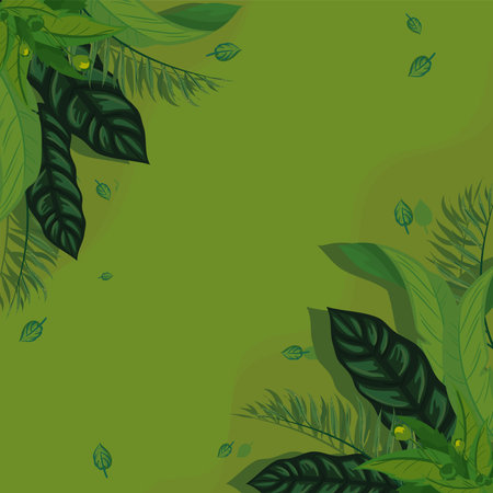 nature leaves posterのイラスト素材
