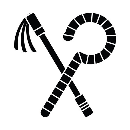 egyptian crook and flailのイラスト素材