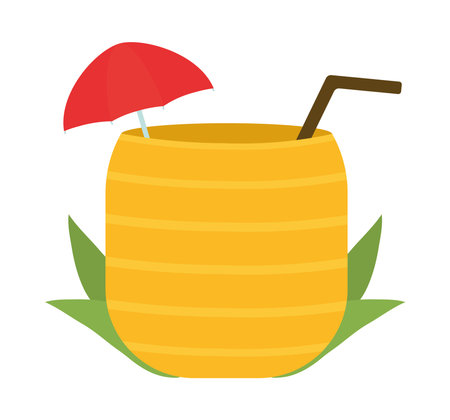 tropical cocktail iconのイラスト素材
