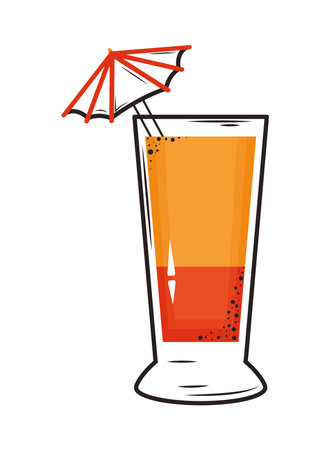 tropical cocktail iconのイラスト素材