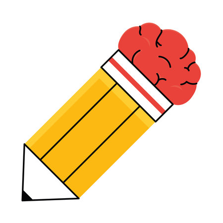 pencil brain iconのイラスト素材
