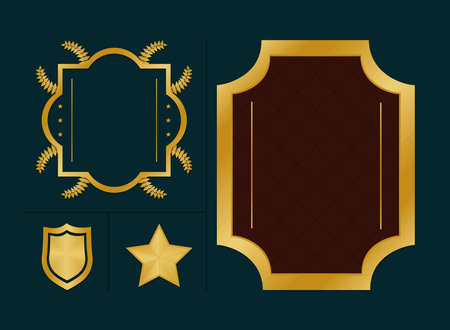 gold design elementsのイラスト素材