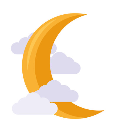 moon and cloudsのイラスト素材