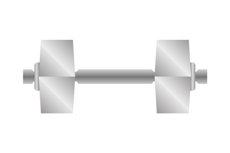 silver barbell iconのイラスト素材