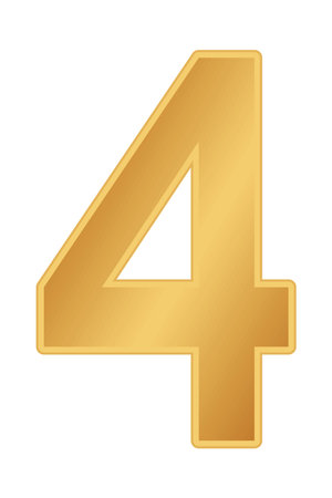golden number fourのイラスト素材