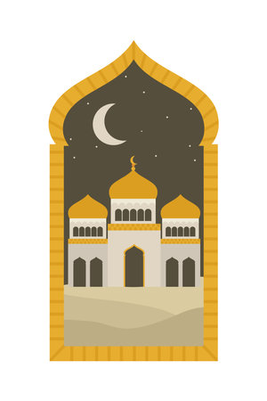 muslim landscape designのイラスト素材