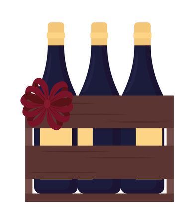 wine bottles giftのイラスト素材