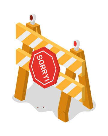 stop barrier designのイラスト素材
