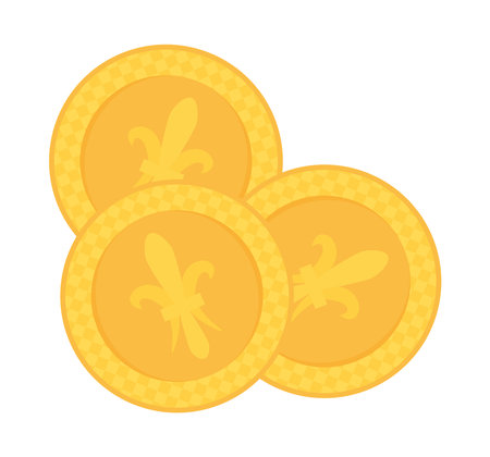 fleur de lis coinsのイラスト素材