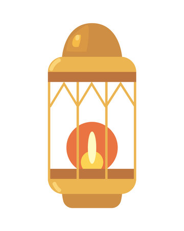 flat arabic lanternのイラスト素材