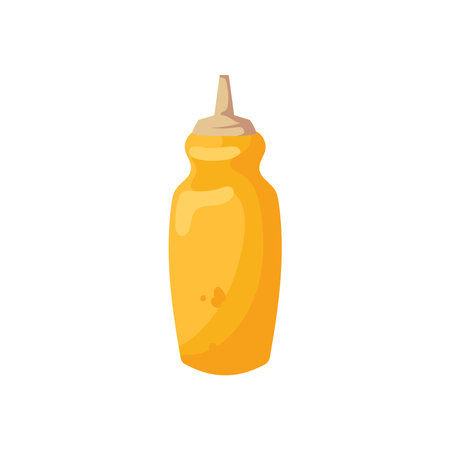 mustard bottle designのイラスト素材