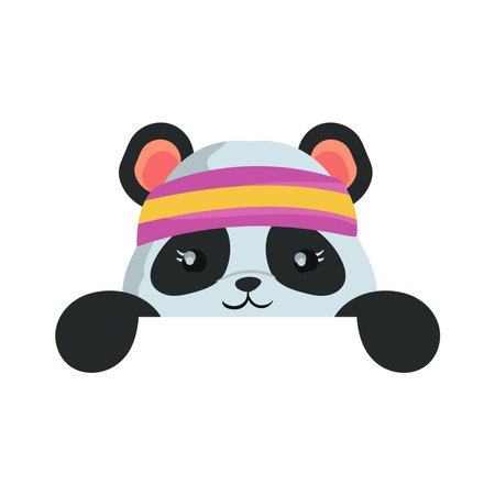 cute panda illustrationのイラスト素材