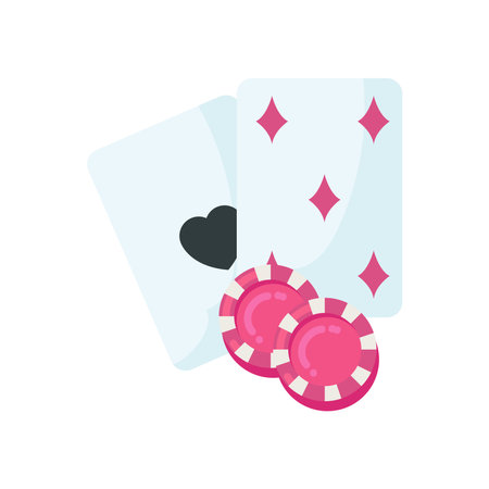 casino chips and cardsのイラスト素材