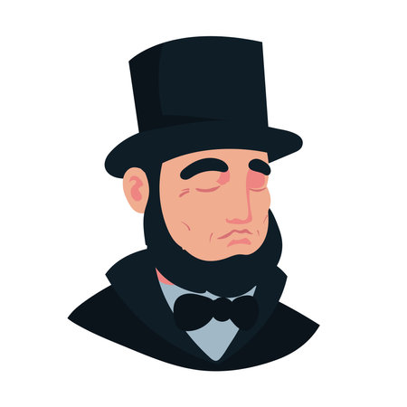 lincoln face designのイラスト素材