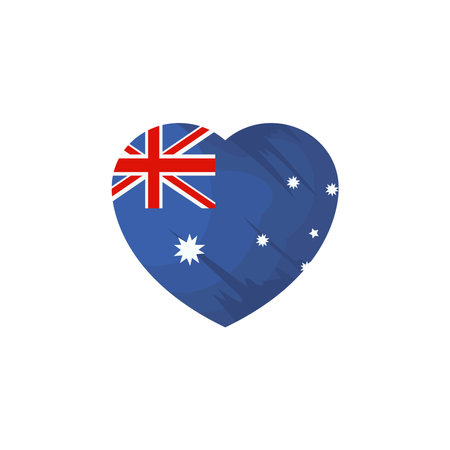 australian heart designのイラスト素材