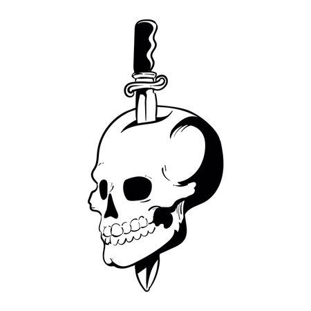 skull tattoo designのイラスト素材