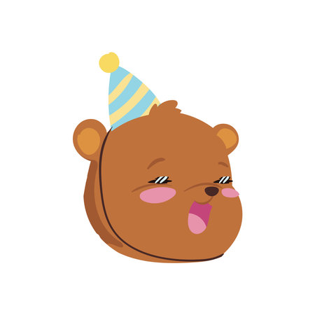 party bear faceのイラスト素材