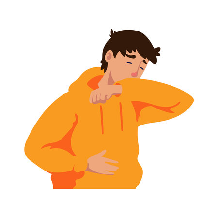 sick man illustrationのイラスト素材