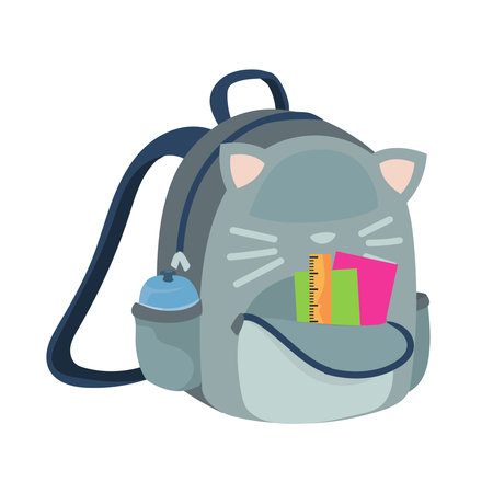 cat backpack designのイラスト素材