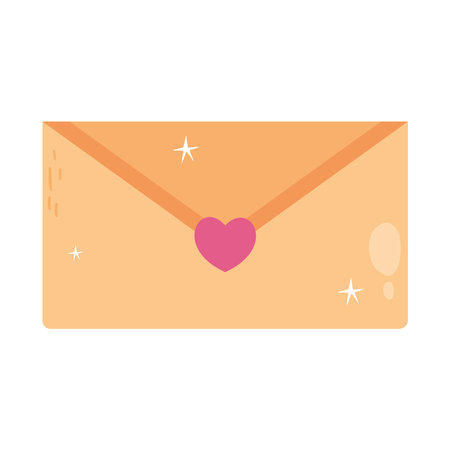 envelope with pink heartのイラスト素材