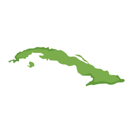 cuba map iconのイラスト素材