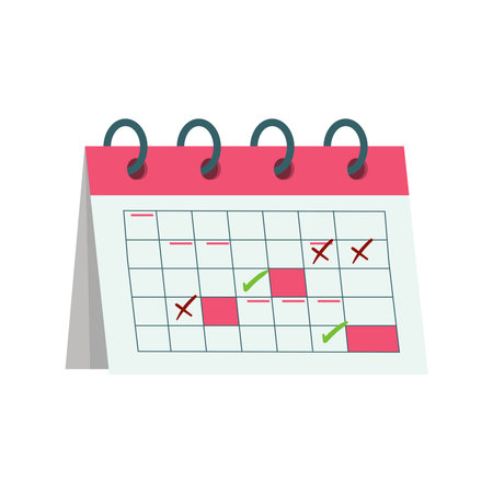 colored calendar designのイラスト素材