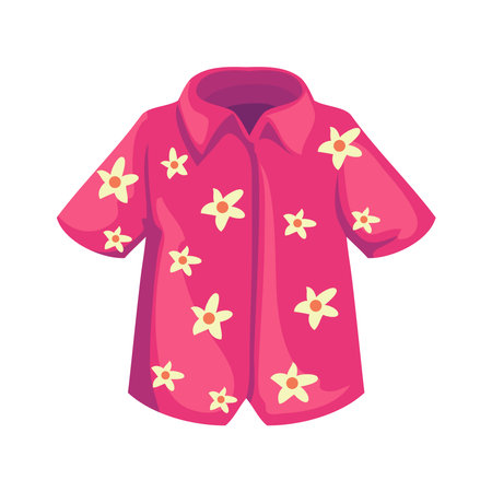 pink beach shirtのイラスト素材