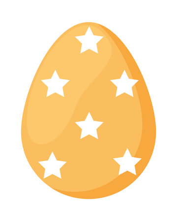 spring egg painted with starsのイラスト素材