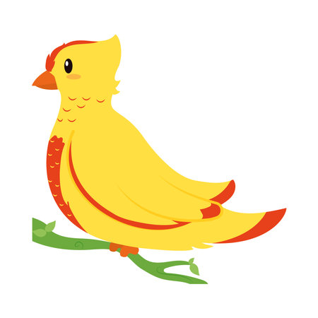 little yellow birdのイラスト素材