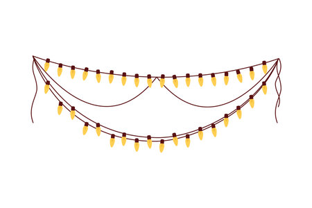 bulbs party garlands hangingのイラスト素材